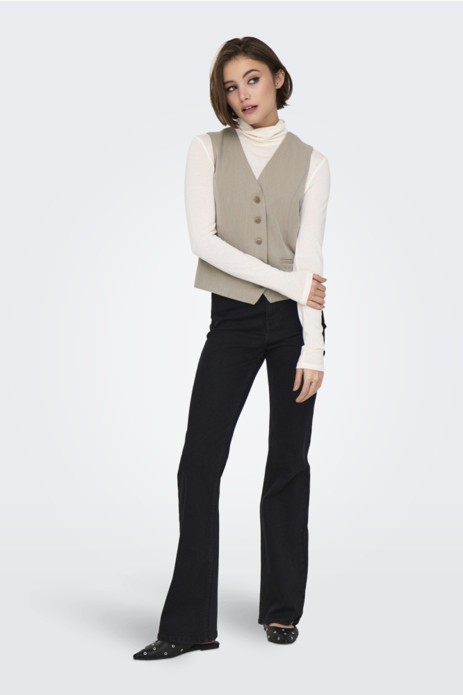 ONLIRIS-HATTIE WAISTCOAT TLR NOOS 15331287 TAUPE GRAY/MELANGE